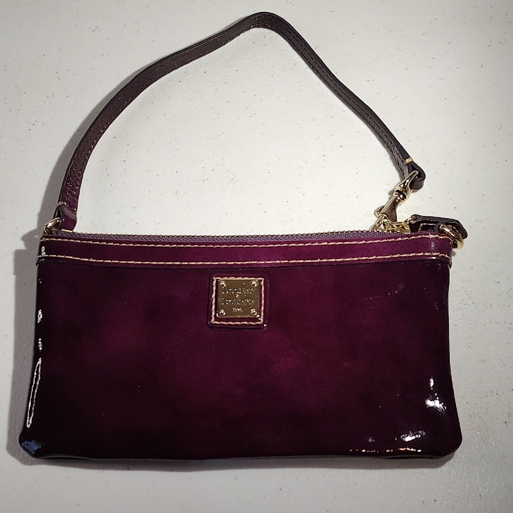 Dooney & Bourke Deep Purple Patent Leather Wristlet Mini Purse - Picture 6 of 16